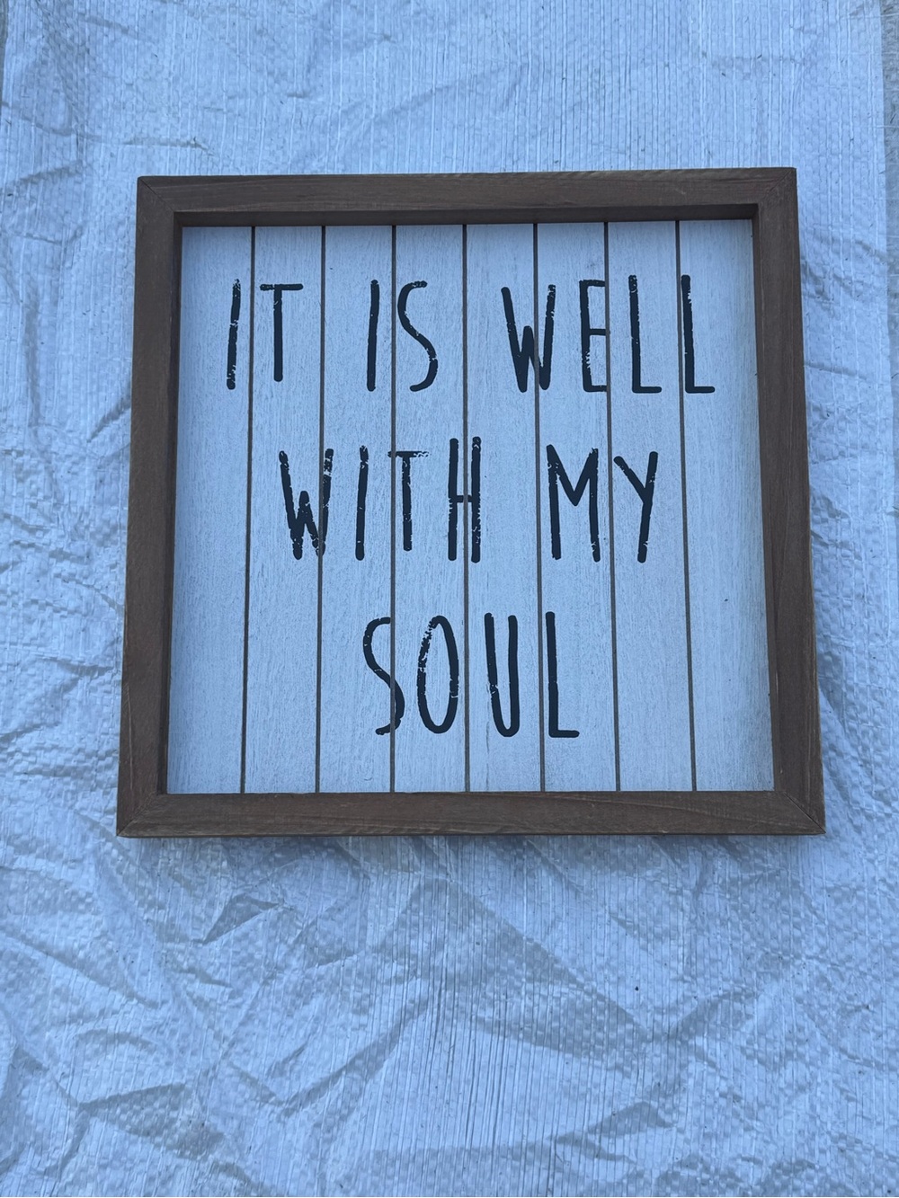 Crafthouse Brown Frame Wall Art - Black Lettering on White Panel